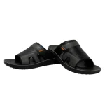 دمپایی چرمی مشکی