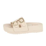 دمپایی اسلیپر زنانه مدل شایکا کرمی